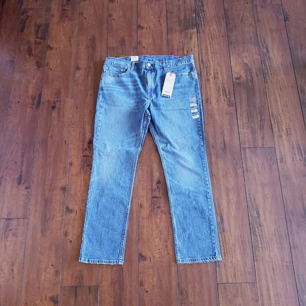 Levis 511 Jeans Women's 38 x 30 Blue Denim Slim Fit Mid-Rise Stretch Soft NWT - Picture 3 of 15